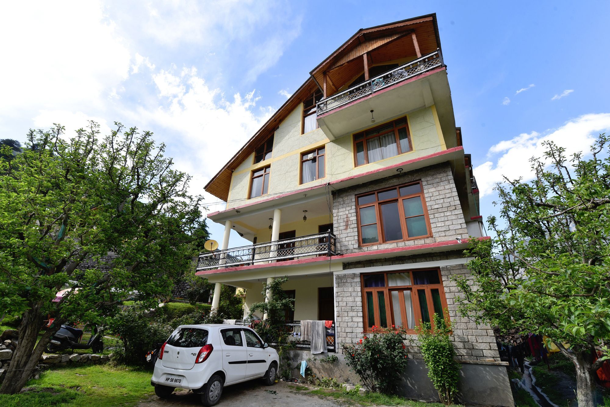 Oyo 13232 Red Rose Cottage Manāli Exteriör bild